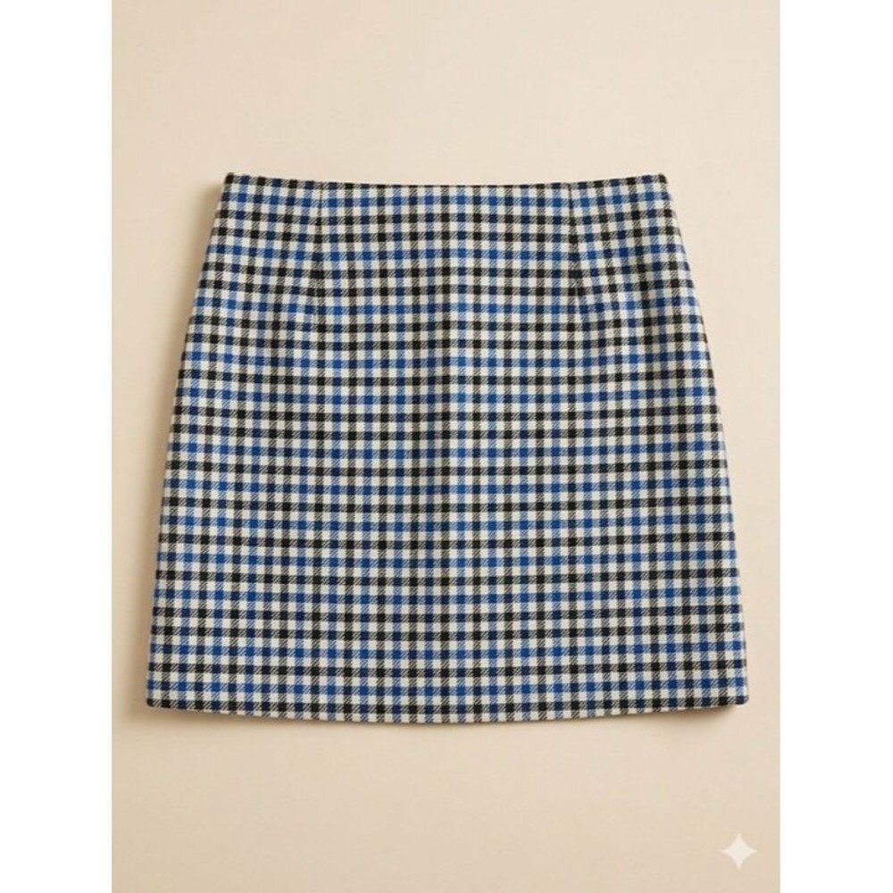Zara NWT High-Waisted Houndstooth Plaid Mini Skirt